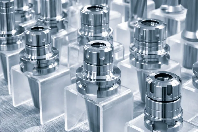 Milling metal cutter tools for CNC machine, dustrial design background, engineering technology concept
