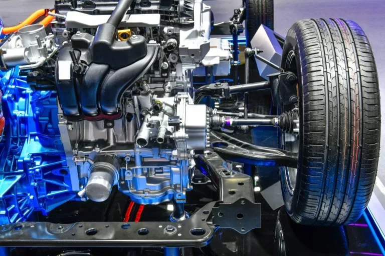 View,Of,Car,Engine,Structure,Installed,Electric,Chassis,Mounted