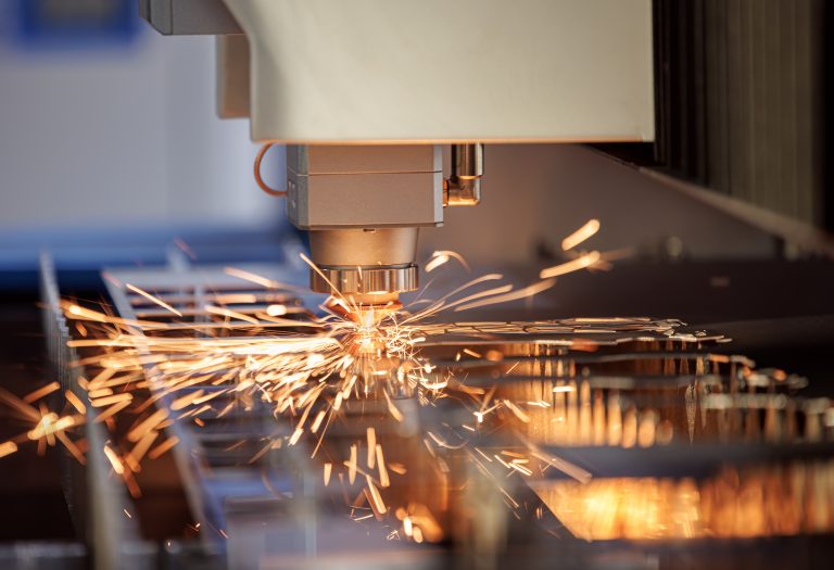 CNC Laser cutting of metal, modern industrial technology