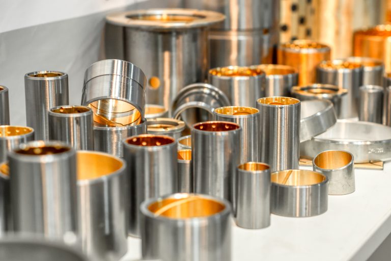 Steel bearings. Steel bushings with bronze coating inside