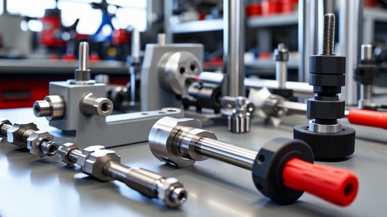 Showcase of precision CNC-machined parts produced at Jlypt facility