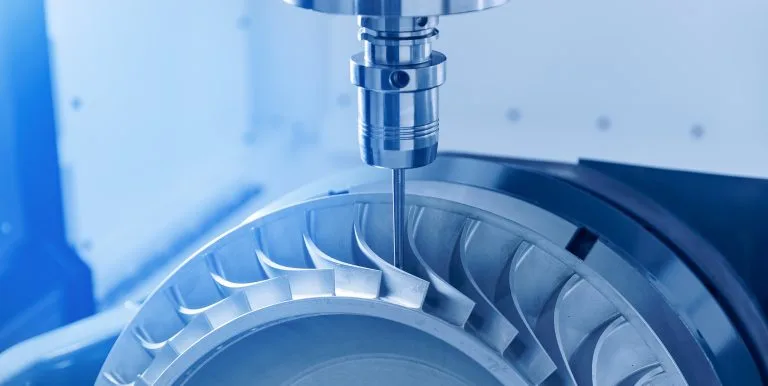 Jlypt 5-axis CNC machine producing aerospace turbine blades with cooling channels