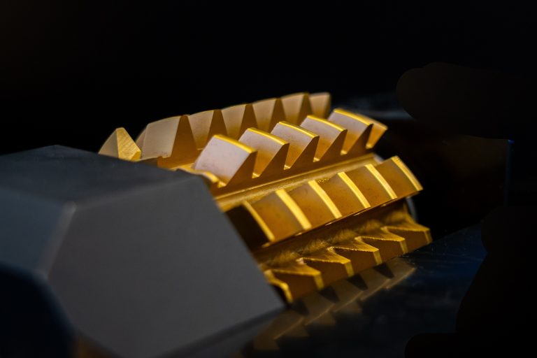 Milling,Cutter,For,Gear,Toothing,Coated,With,A,Gold-colored,Hard