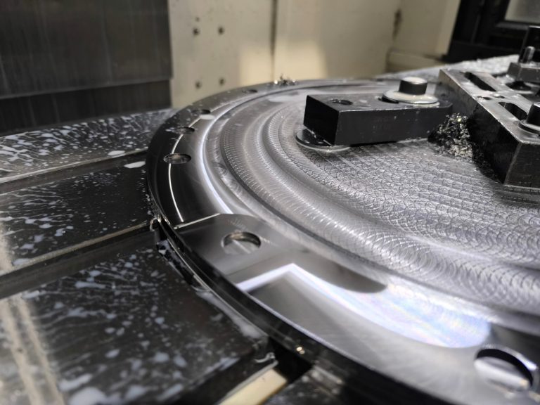 Close-up,Of,A,Circular,Machined,Metal,Part,With,Visible,Surface