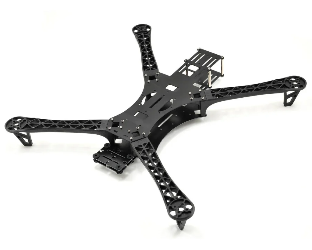 Aluminum drone parts manufacturer machining a 5-axis UAV frame with datum-controlled fixturing