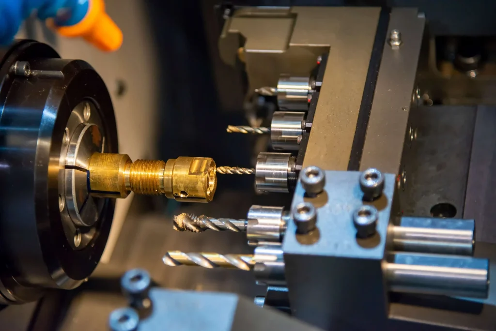 CNC turning services for drone motor shafts on a Swiss-type lathe for 3mm shafts