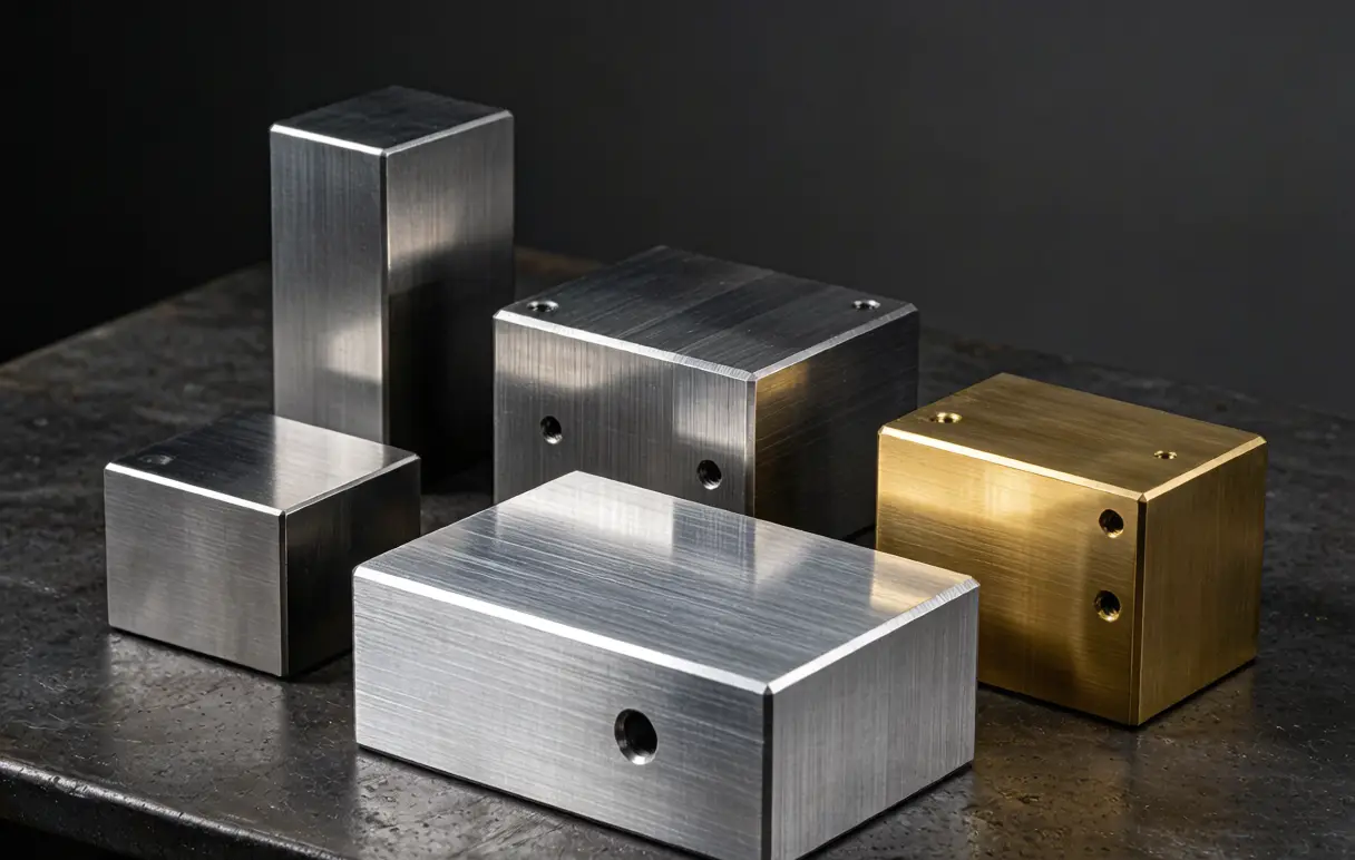 CNC machining material cost comparison - aluminum, stainless steel, titanium and brass stock